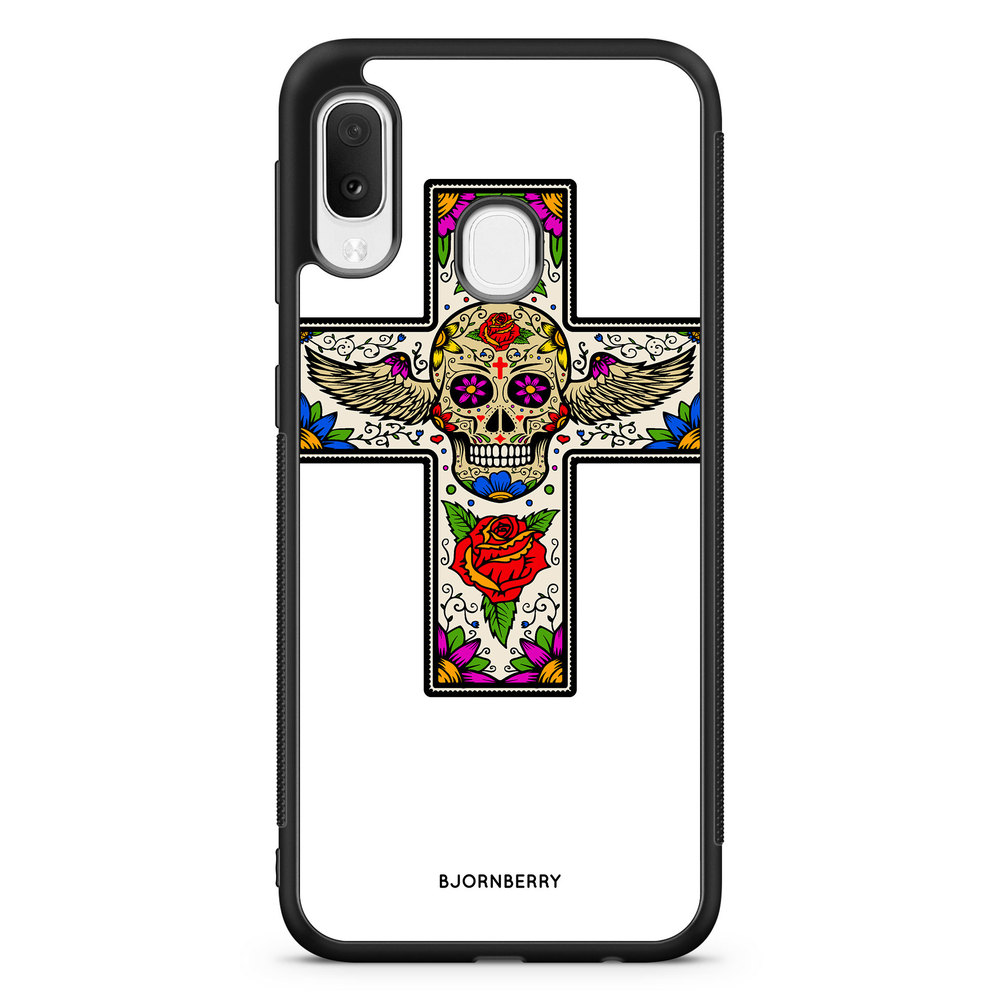 Samsung Galaxy A20e Case - Skull Cross