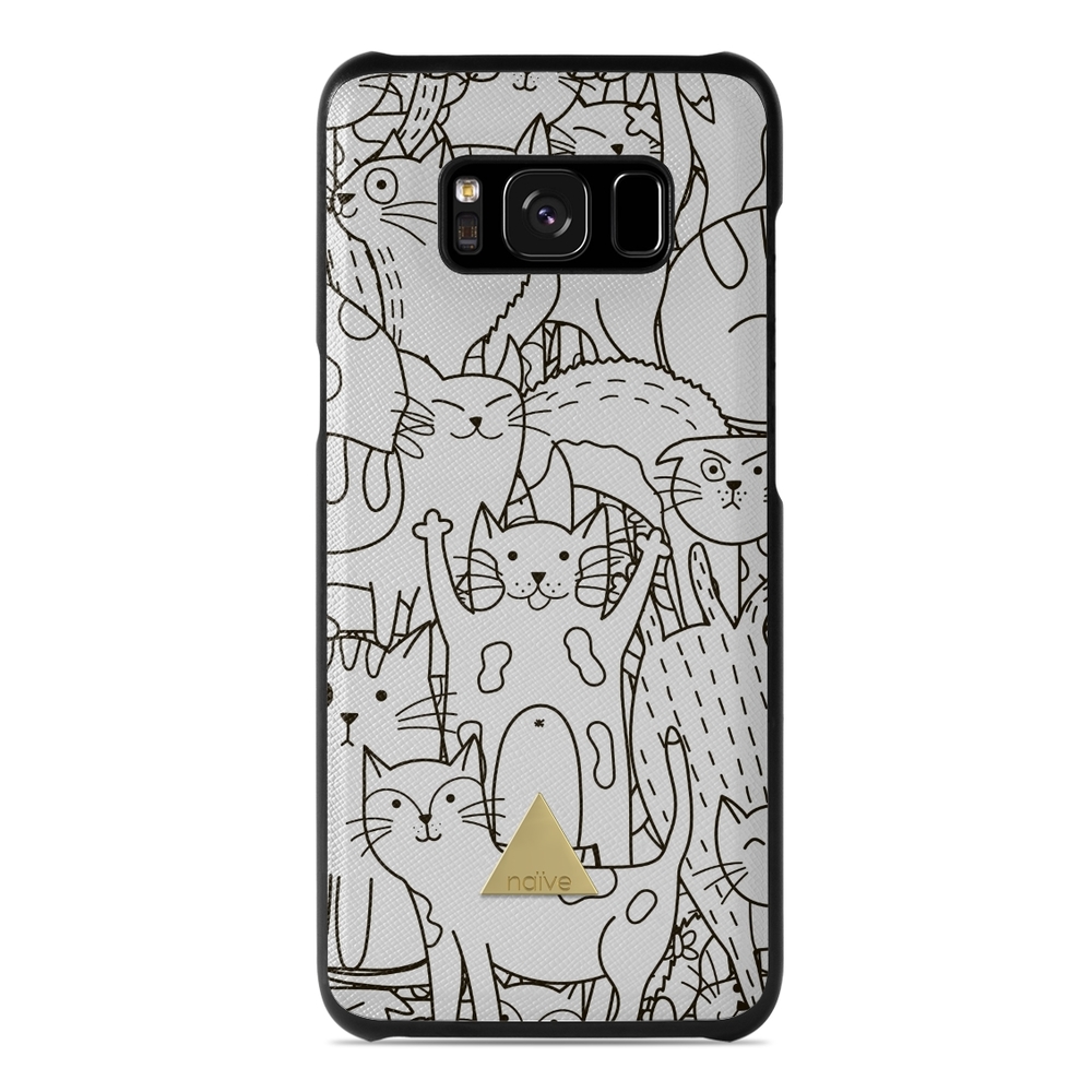 Naive Samsung Galaxy S8 Case - Cat Doodles