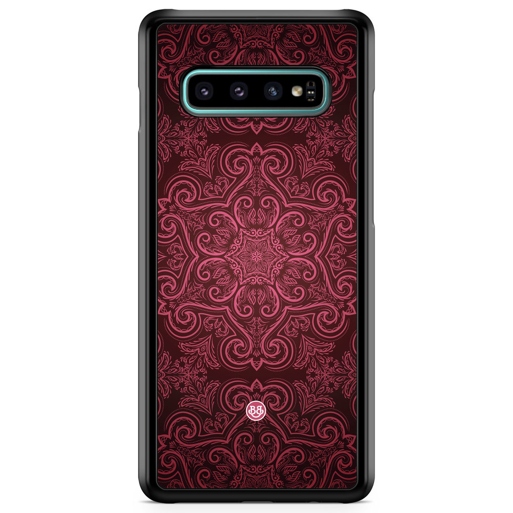 Samsung Galaxy S10 Plus Case - Red Retro Pattern
