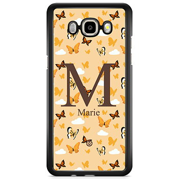 Samsung Galaxy J5 (2015) Skal Custom - AWAKEN - Orange Butterfly