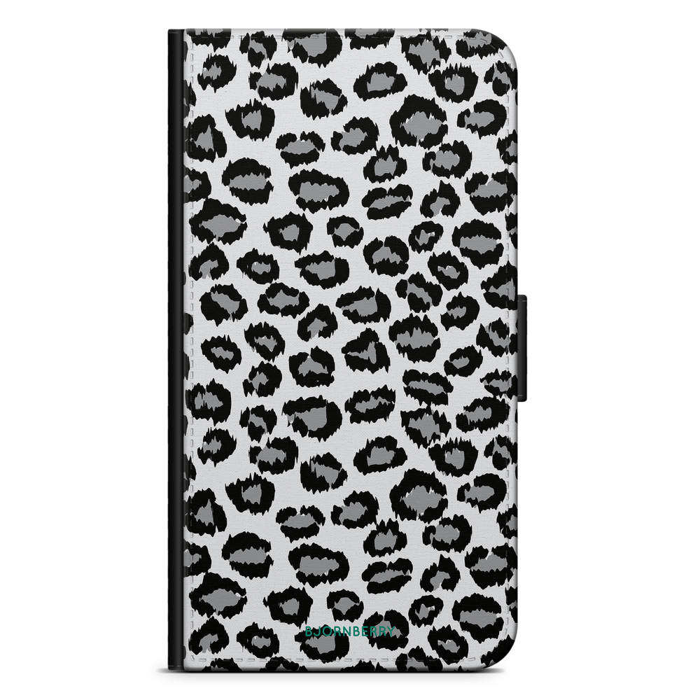 Samsung Galaxy A6 (2018) Wallet Case - Gray Leopard