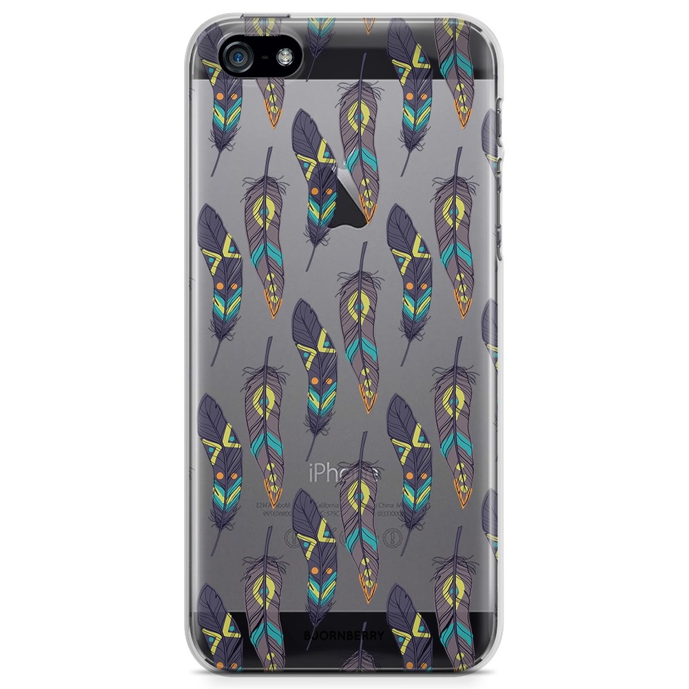 iPhone 5/5S/SE (2016) TPU Case - Ethnic Feathers