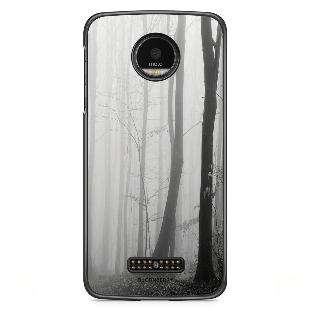 Moto Z2 Play Case - Black/White Autumn