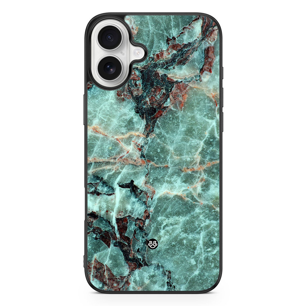 iPhone 16 Plus Case - Green Marble