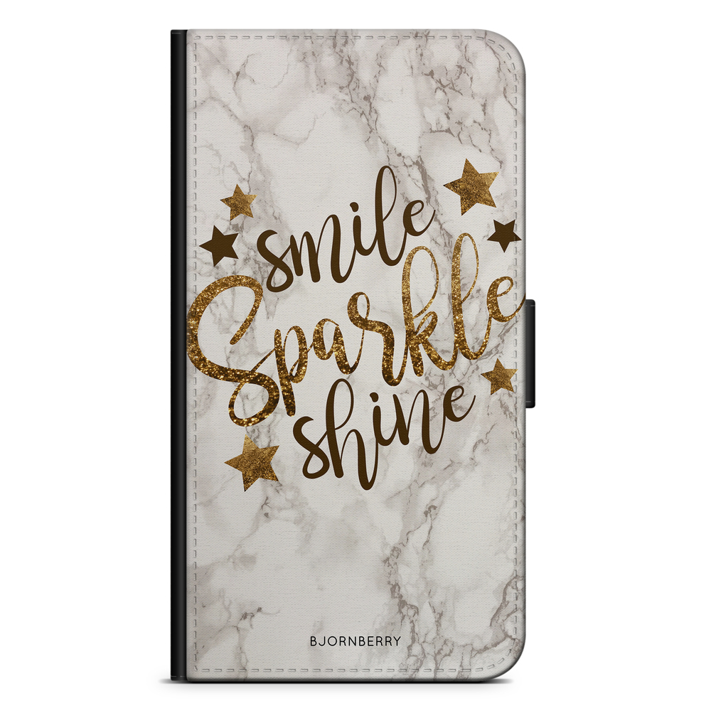 Samsung Galaxy A71 Plånboksfodral - Smile,Sparkle,Shine | Mobilskal & Mobilfodral BJORNBERRY