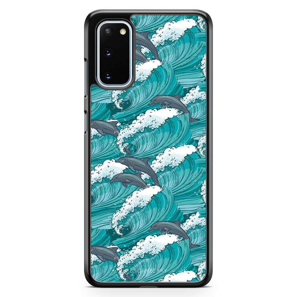 Samsung Galaxy S20 Case - Waves And Dolphins