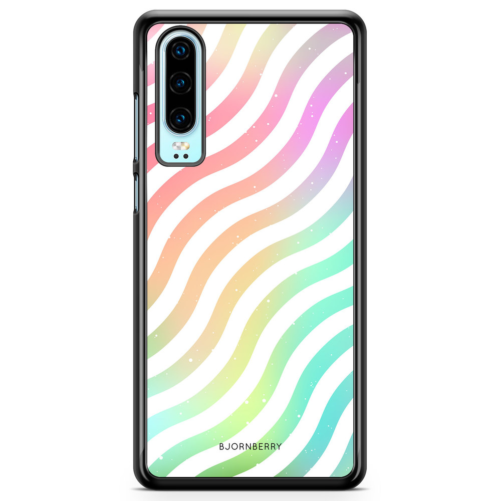 Huawei P30 Case - Wavy Rainbow