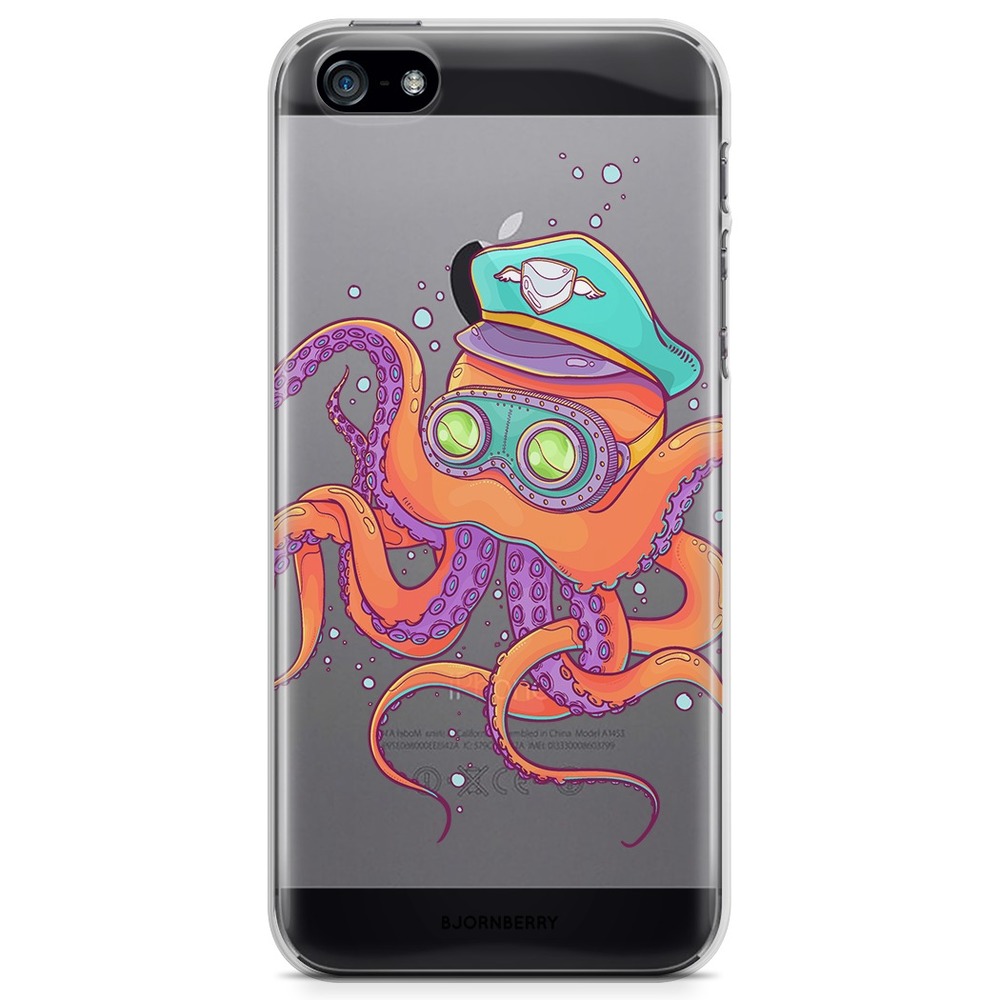 iPhone 5/5S/SE (2016) TPU Case - Captain Octopus