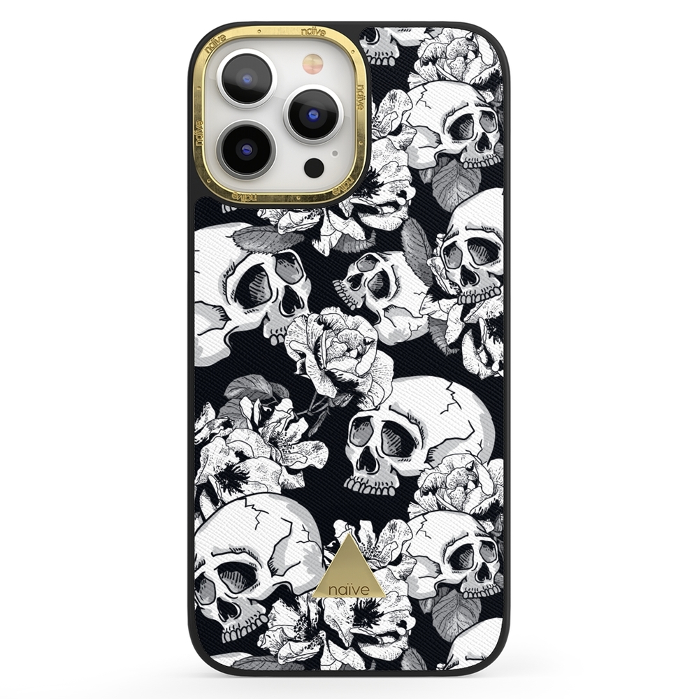 Naive iPhone 13 Pro Max Case - Skulls & Roses