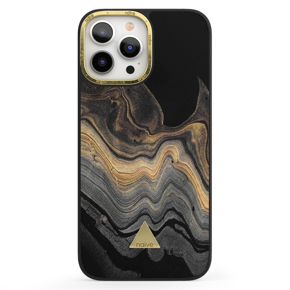Naive iPhone 13 Pro Max Case - Gold Dust