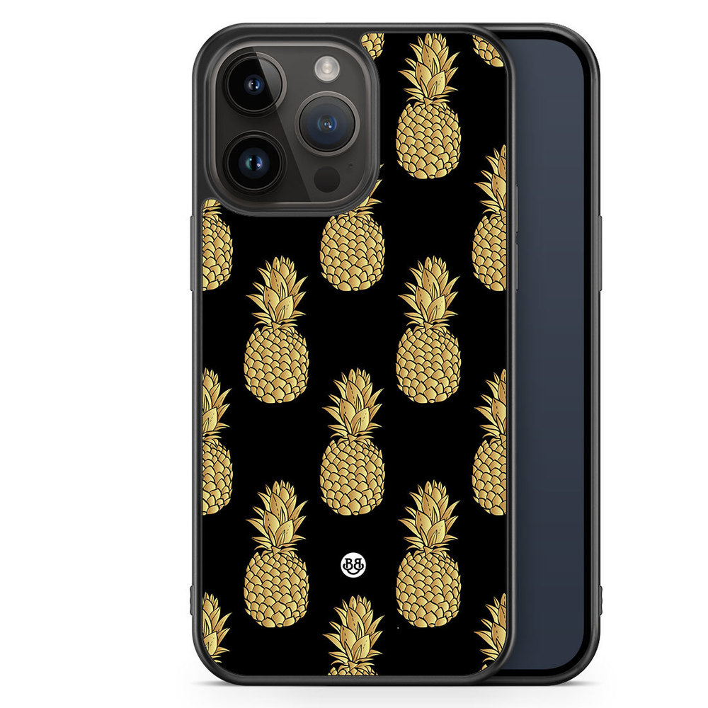 iPhone 14 Pro Max Case - Gold Pineapples
