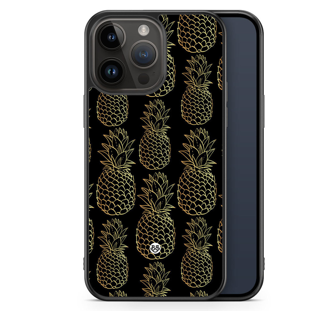 iPhone 14 Pro Max Case - Gold Pineapples