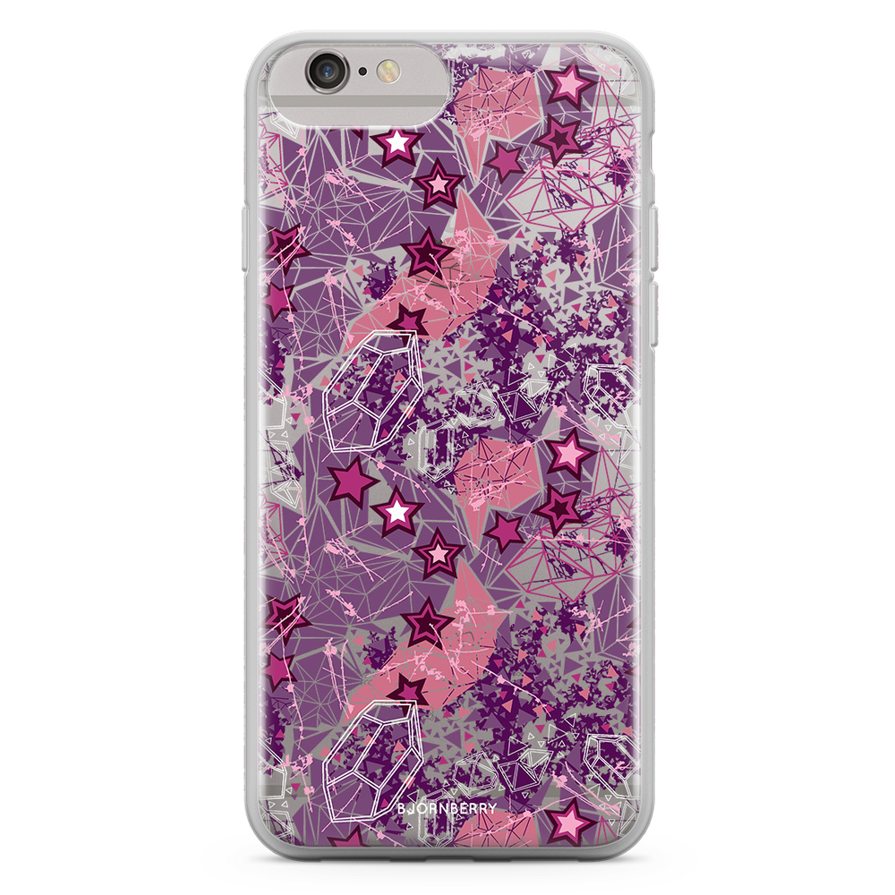 iPhone 6 Plus/6s Plus Fashion Skal - Lila Stjärnor