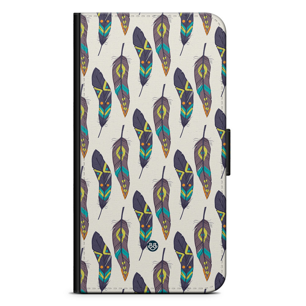 Sony Xperia 1 IV Wallet Case - Ethnic Feathers