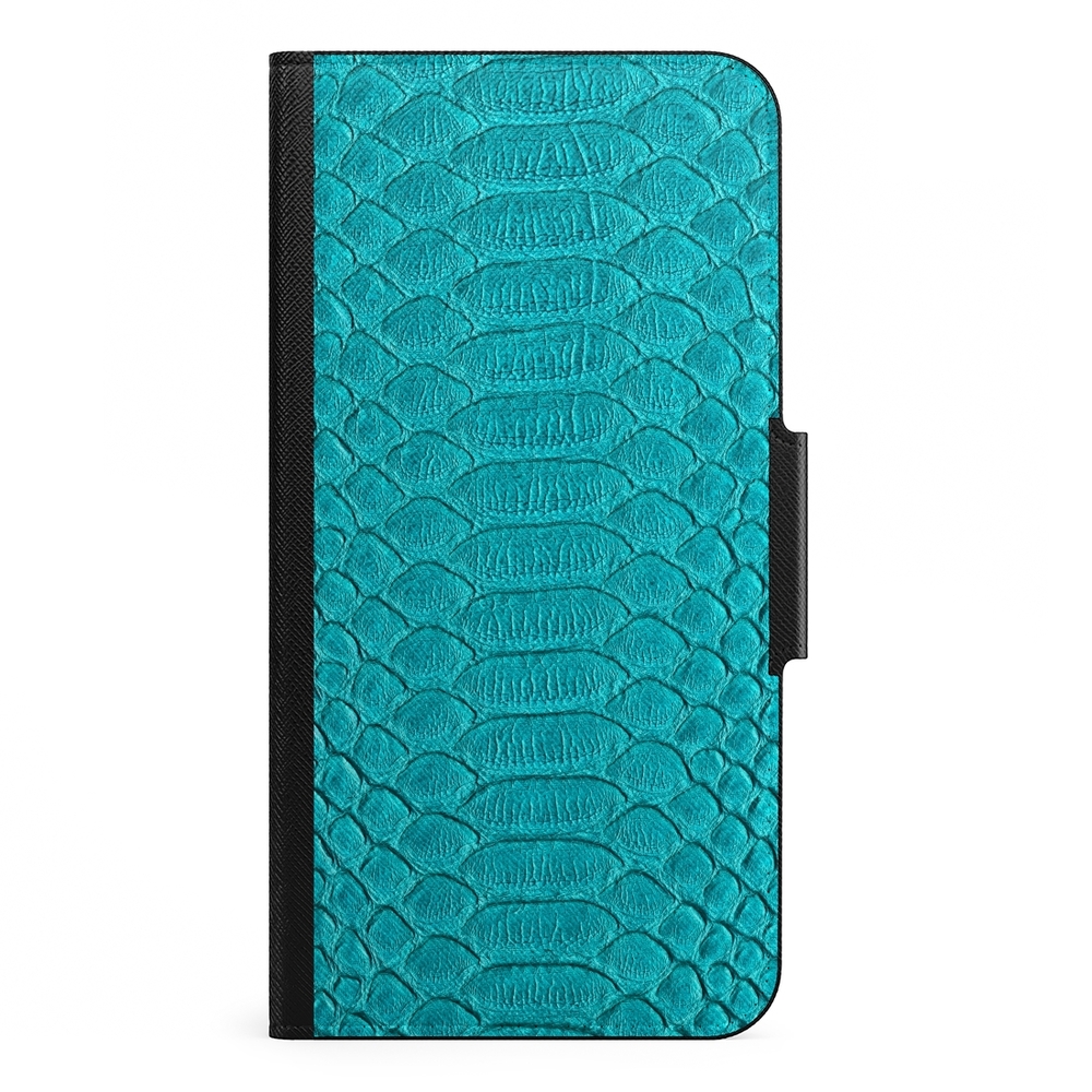 Naive Samsung Galaxy S21 Plus Wallet Case- Turquoise Snake