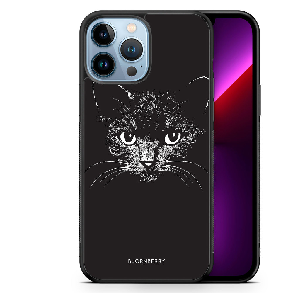 iPhone 13 Pro Max Case - Black/White Cat