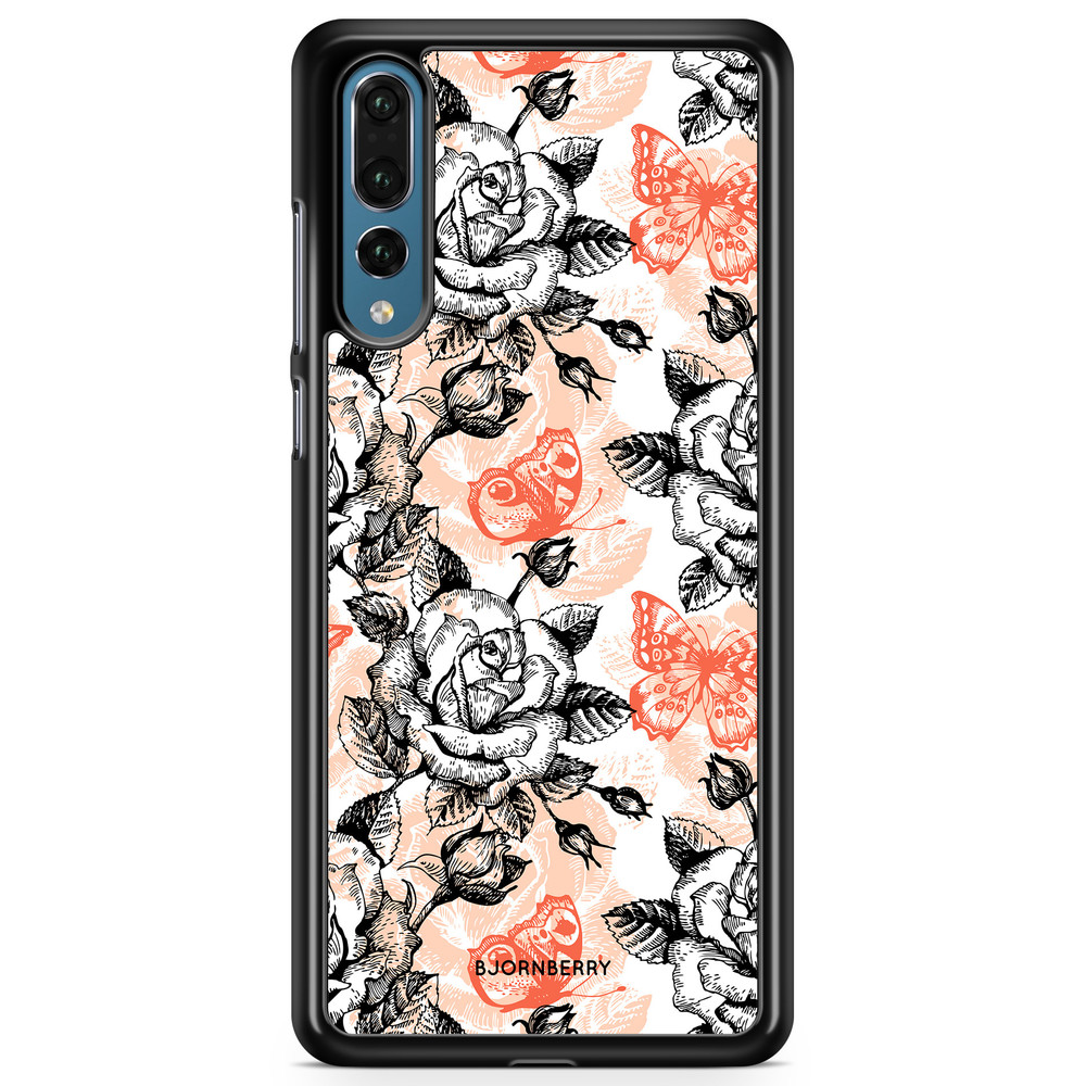 Huawei P20 Pro Case - Roses & Butterflies