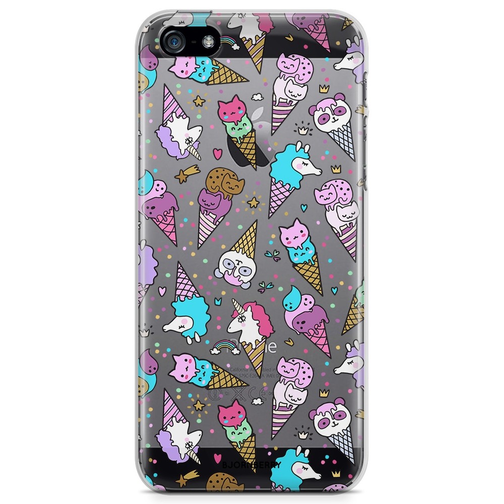 iPhone 5/5S/SE (2016) TPU Case - Unicorn Ice cream