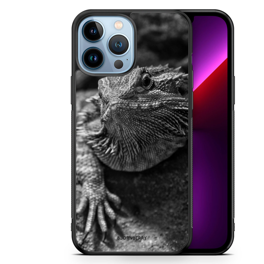 iPhone 13 Pro Max Case - Black/White Lizard