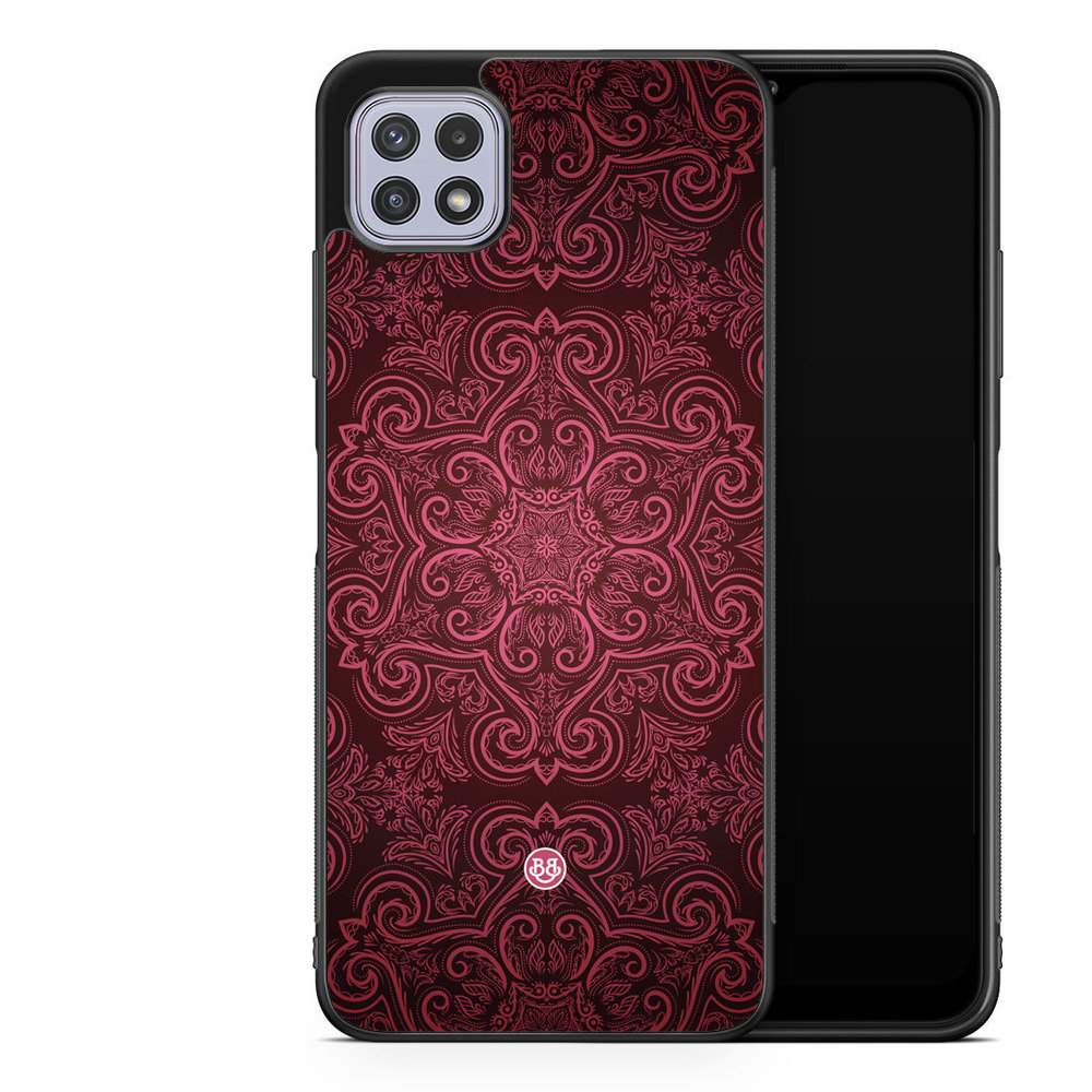 Samsung Galaxy A22 4G Case - Red Retro Pattern