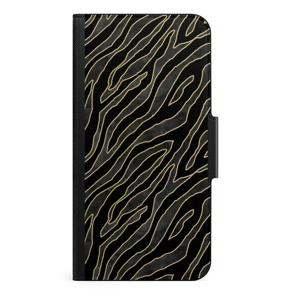 Naive Samsung Galaxy S21 Plus Wallet Case- Golden Zebra