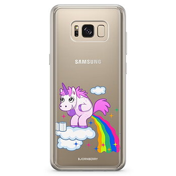 Samsung Galaxy S8 Fashion Skal - Bajsande Enhörning
