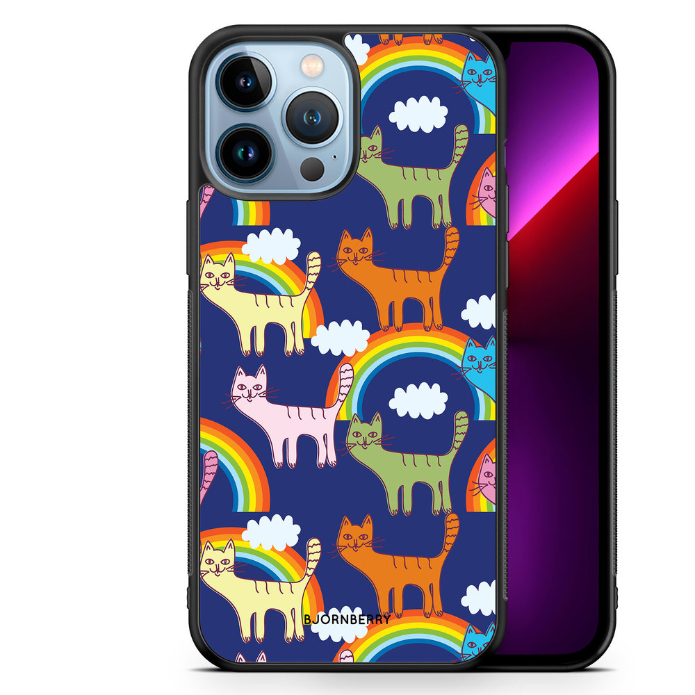 iPhone 13 Pro Max Case - Cats & Rainbows