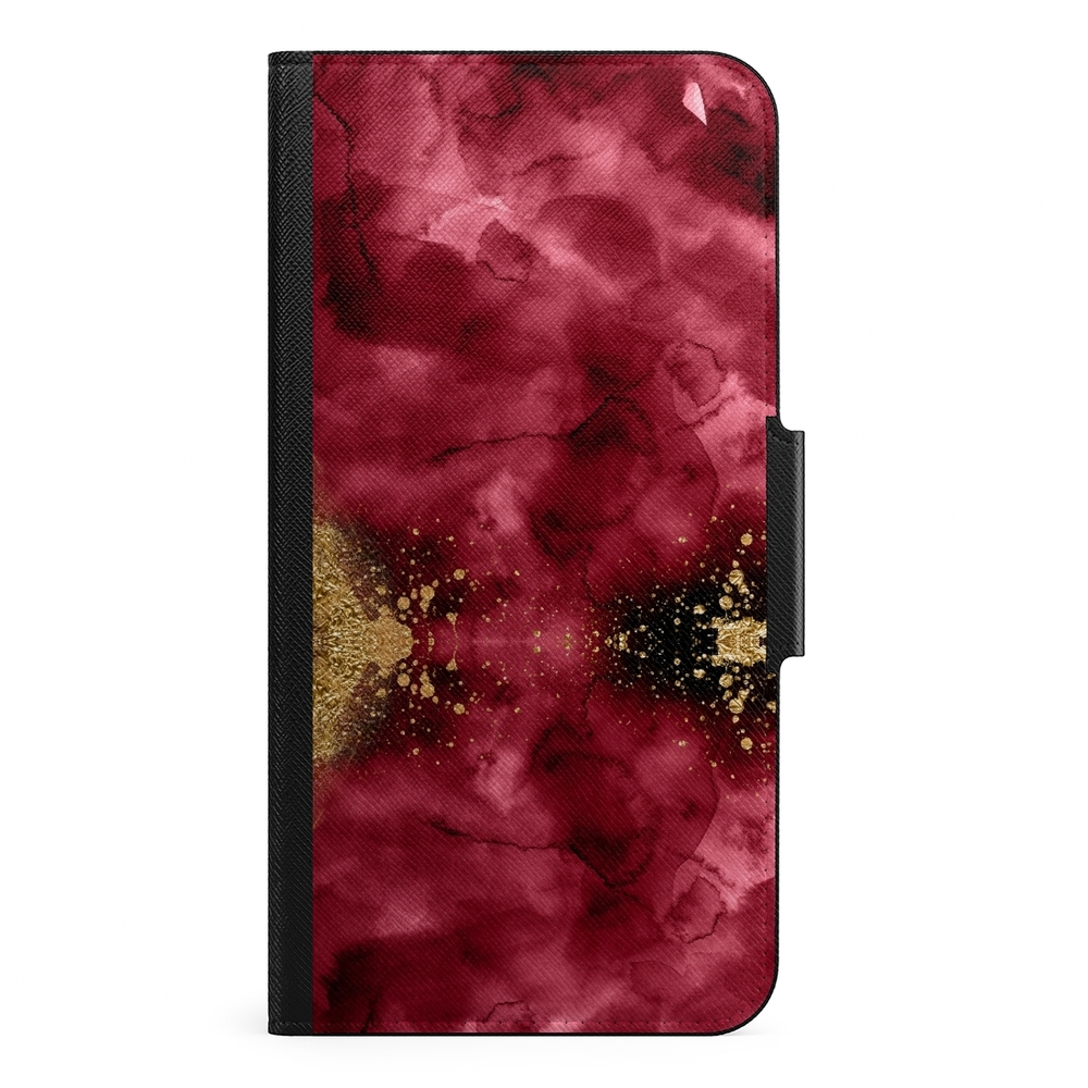 Naive Samsung Galaxy S21 Plus Wallet Case- Burgendy Shimmer