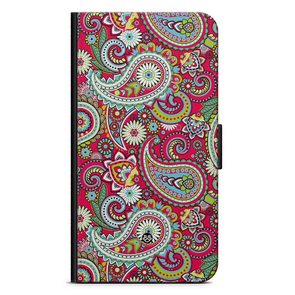 Samsung Galaxy S23 Plus Wallet Case - Röd Paisley