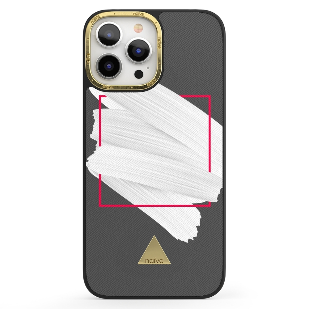 Naive iPhone 13 Pro Max Case - White Brush