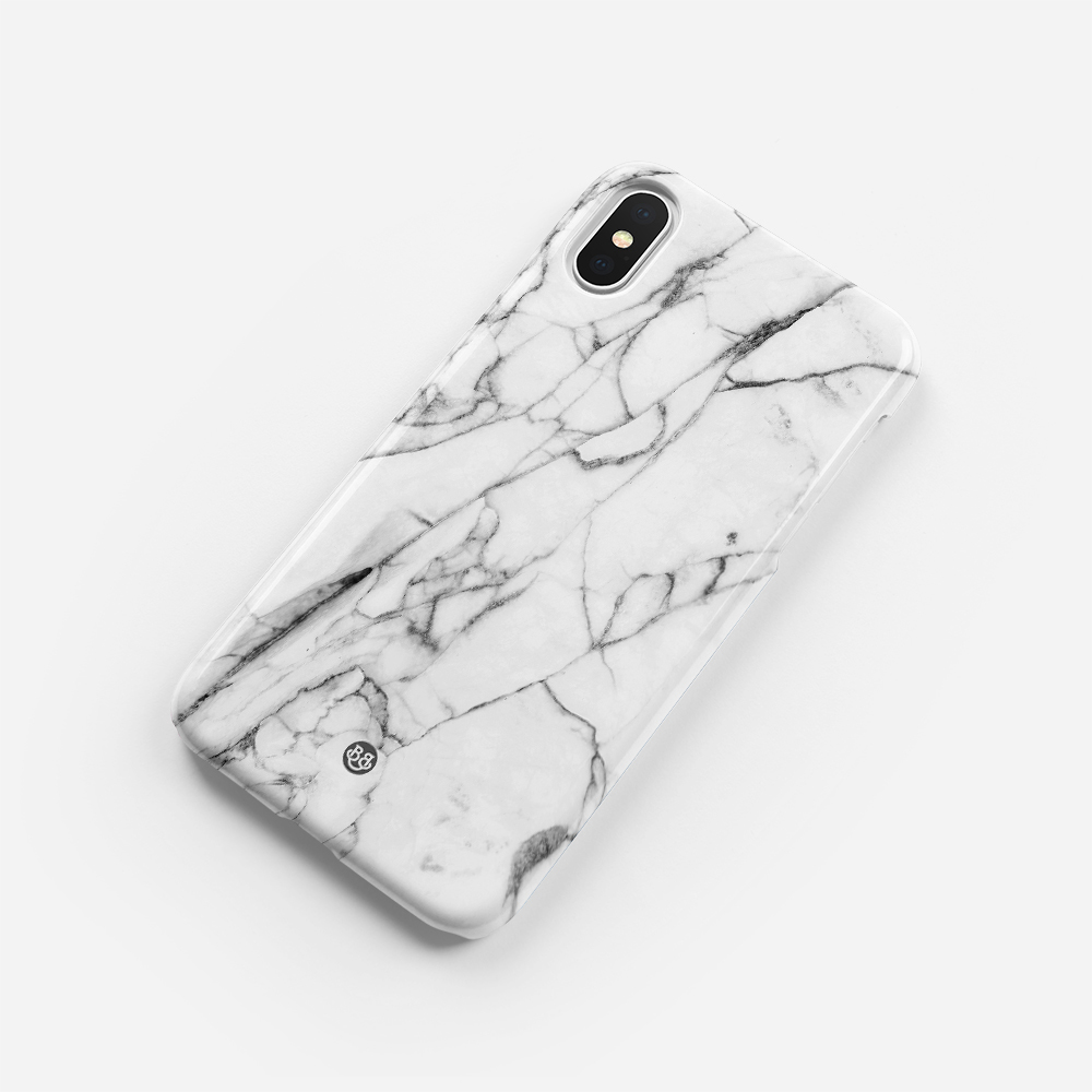 iPhone X / XS Premium Case - Vit Marmor - 2
