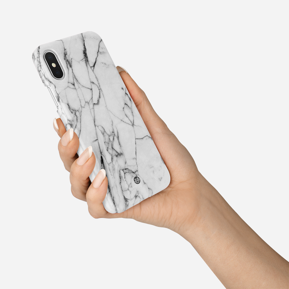 iPhone X / XS Premium Case - Vit Marmor - 3