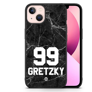 iPhone 13 Custom Skal - Svart Marmor Nummer