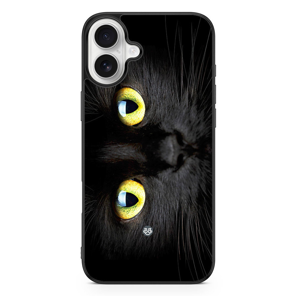 iPhone 16 Plus Case - Black Cat Close up