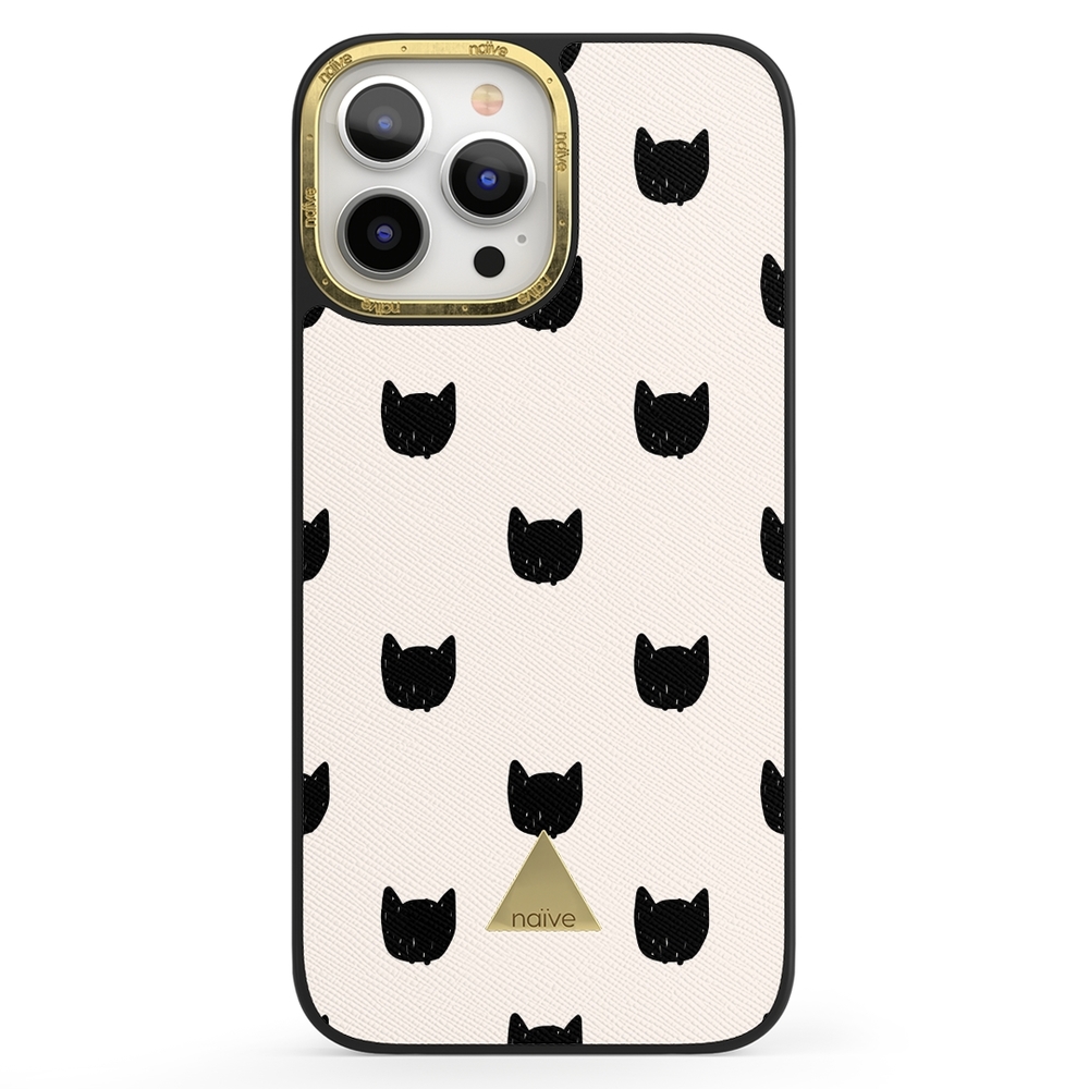 Naive iPhone 13 Pro Max Case - Cat Faces
