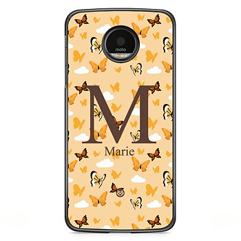 Motorola Moto G5S Plus Custom Skal - AWAKEN - Orange Butterfly