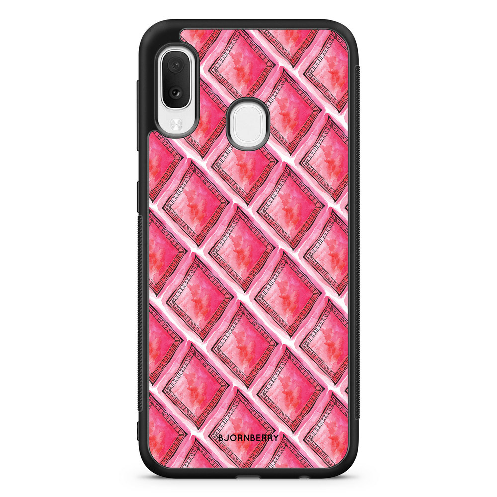Samsung Galaxy A20e Case - Red Rhombus