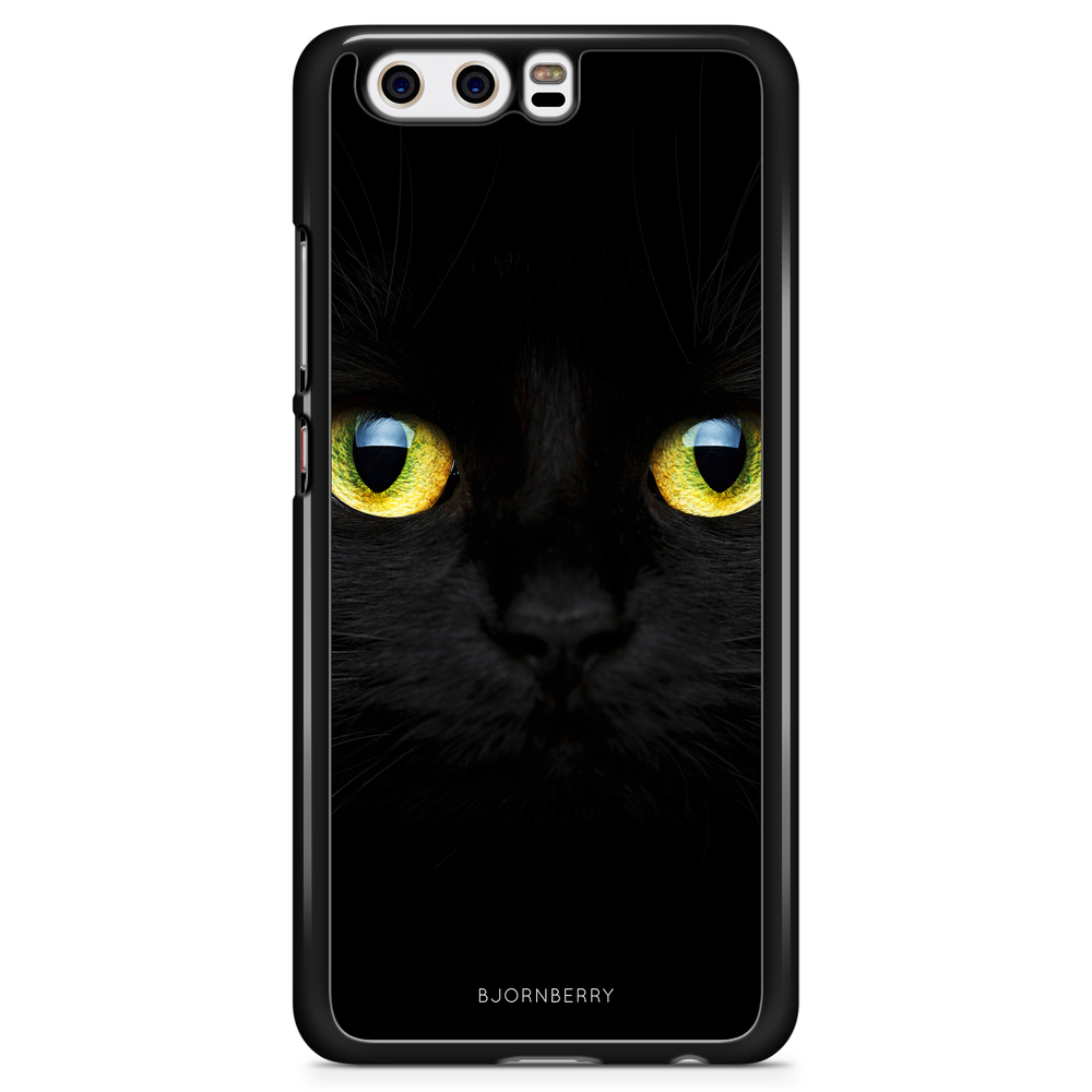 Huawei P10 Case - Black Cat Close Up