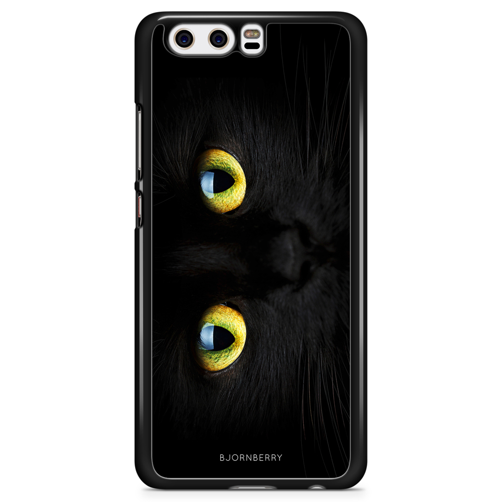 Huawei P10 Case - Black Cat Close Up
