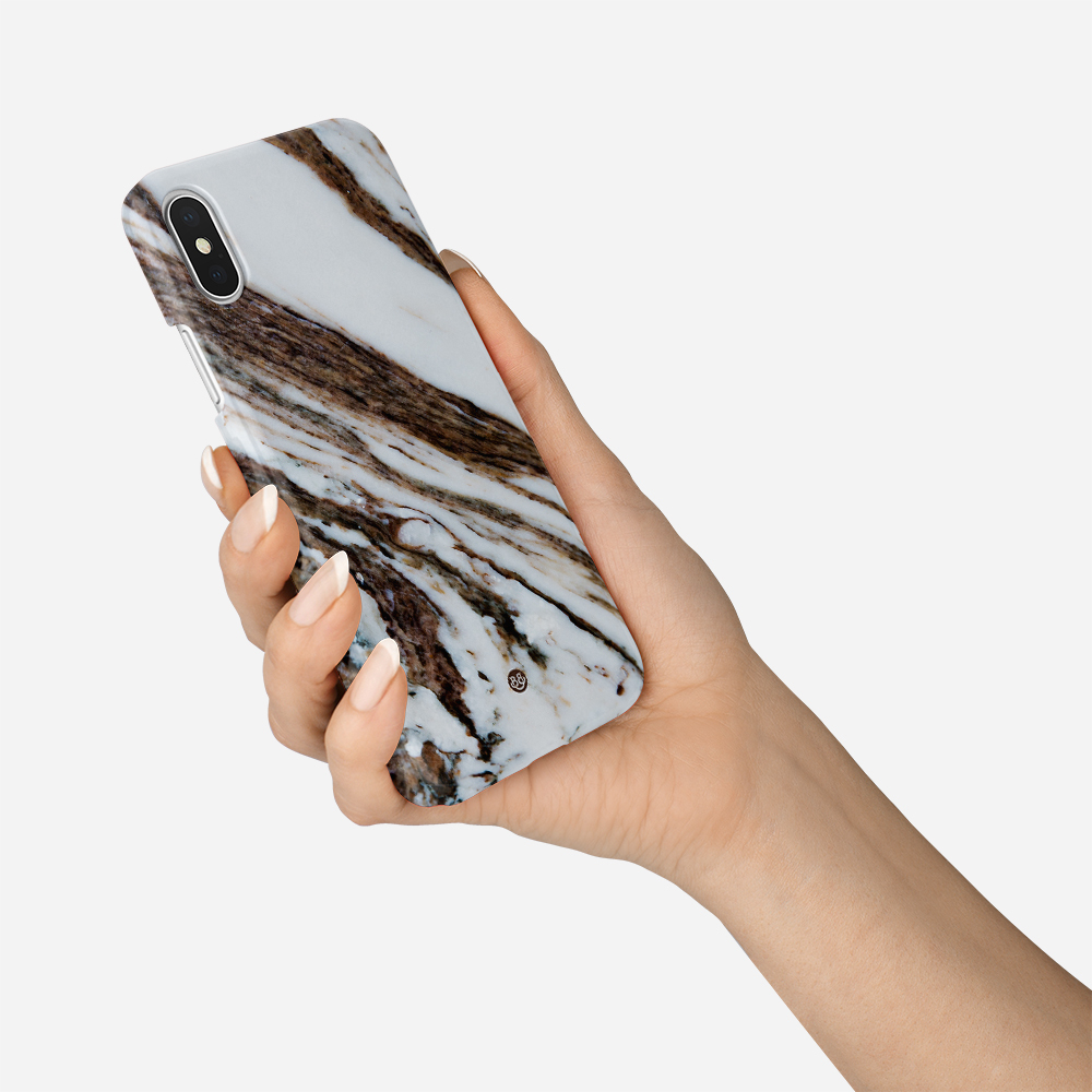 iPhone X / XS Premium Case - Brown Marble - 3