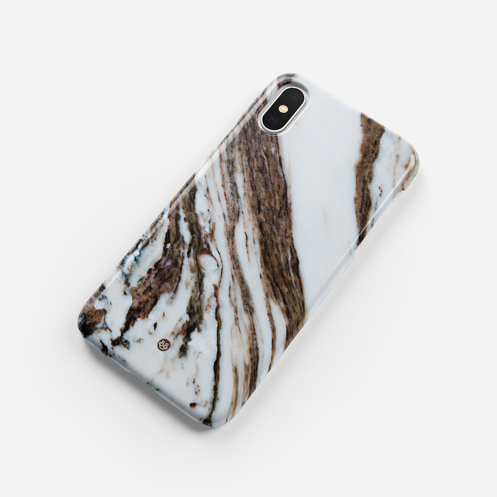 iPhone X / XS Premium Case - Brown Marble - 2