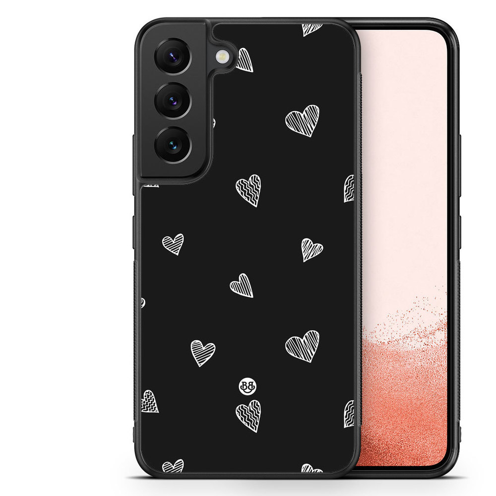 Samsung Galaxy S22 Plus 5G Case - Black & White Hearts