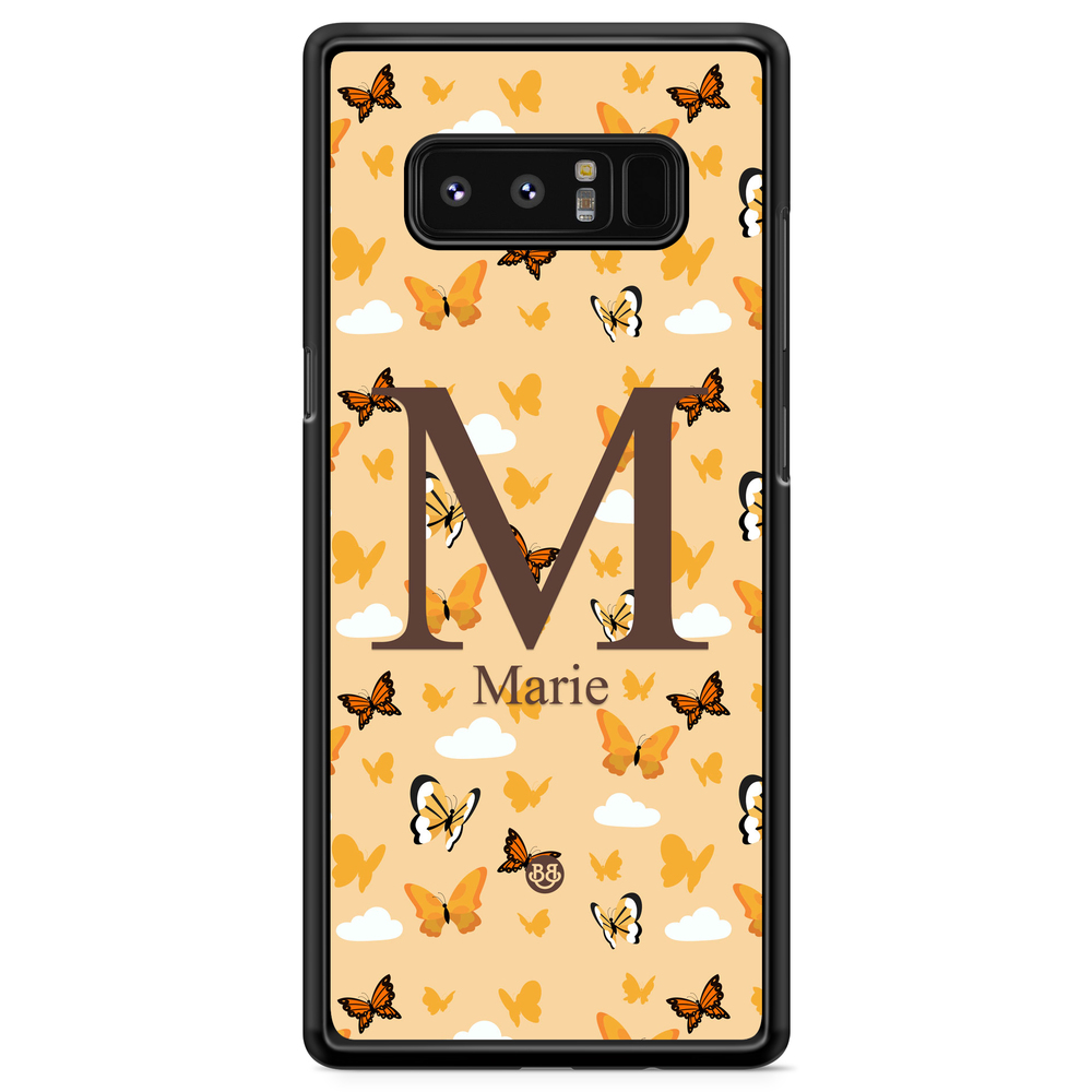 Samsung Galaxy Note 8 Case Custom - AWAKEN - Orange Butterfly