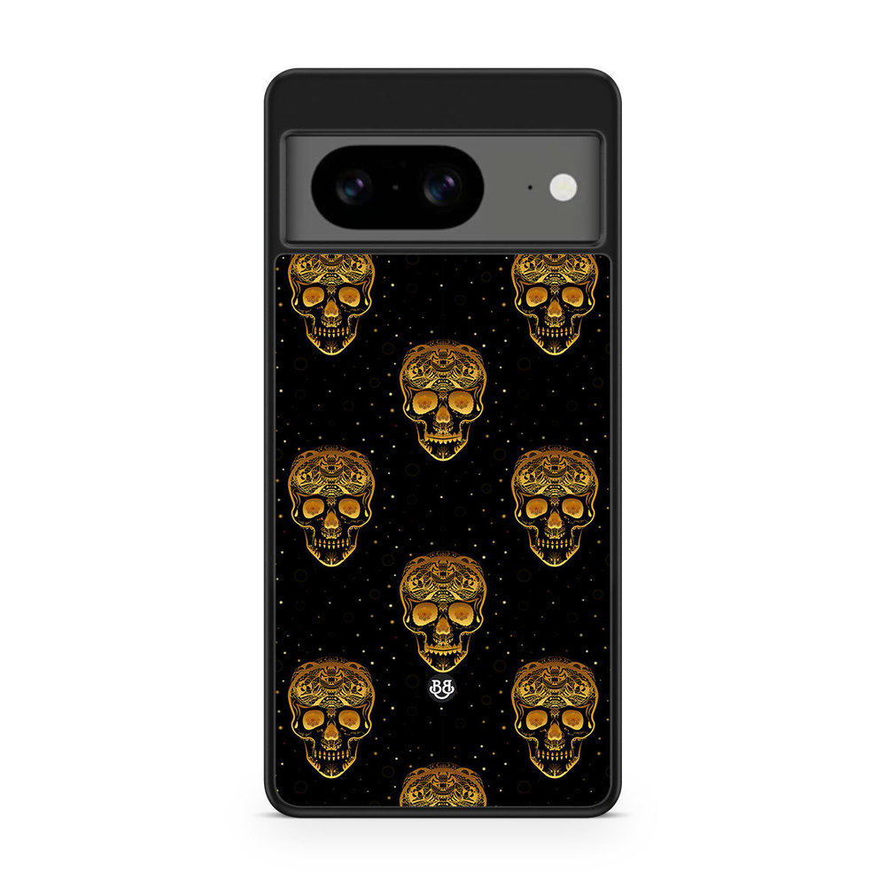 Google Pixel 8 Case - Gold Skulls