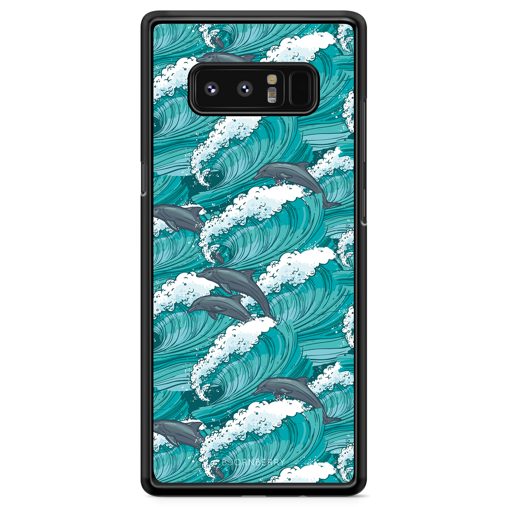 Samsung Galaxy Note 8 Case - Waves And Dolphins