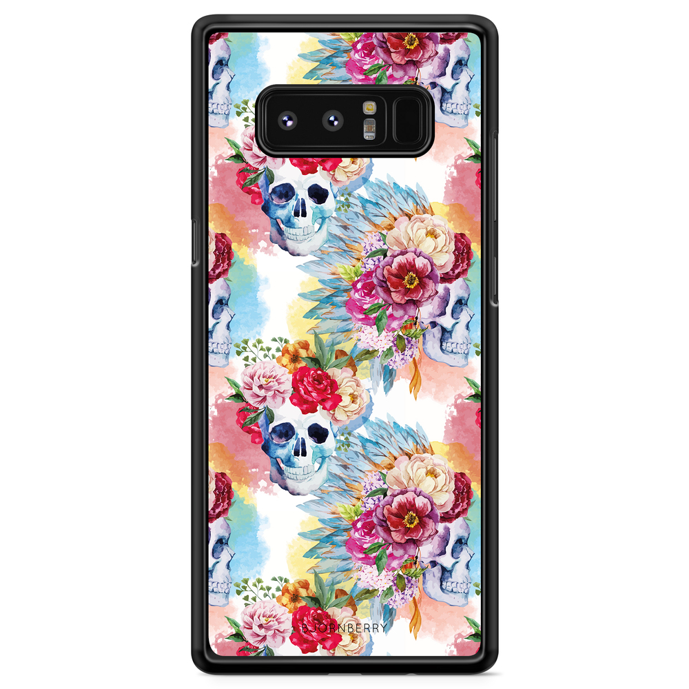 Samsung Galaxy Note 8 Case - Skulls And Flowers