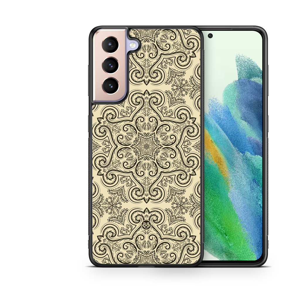 Samsung Galaxy S21 FE 5G Case - Beige Retro Pattern