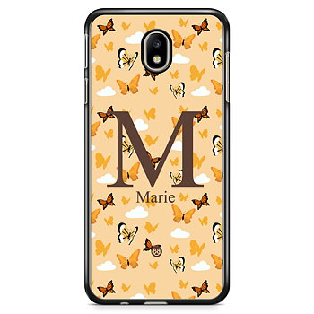 Samsung Galaxy J3 (2017) Skal Custom - AWAKEN - Orange Butterfly