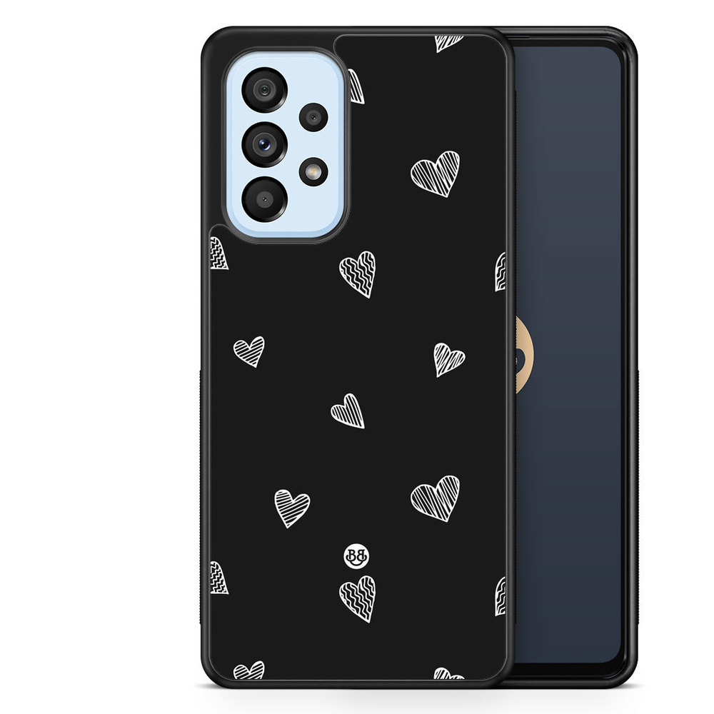Samsung Galaxy A53 5G Case - Black & White Hearts