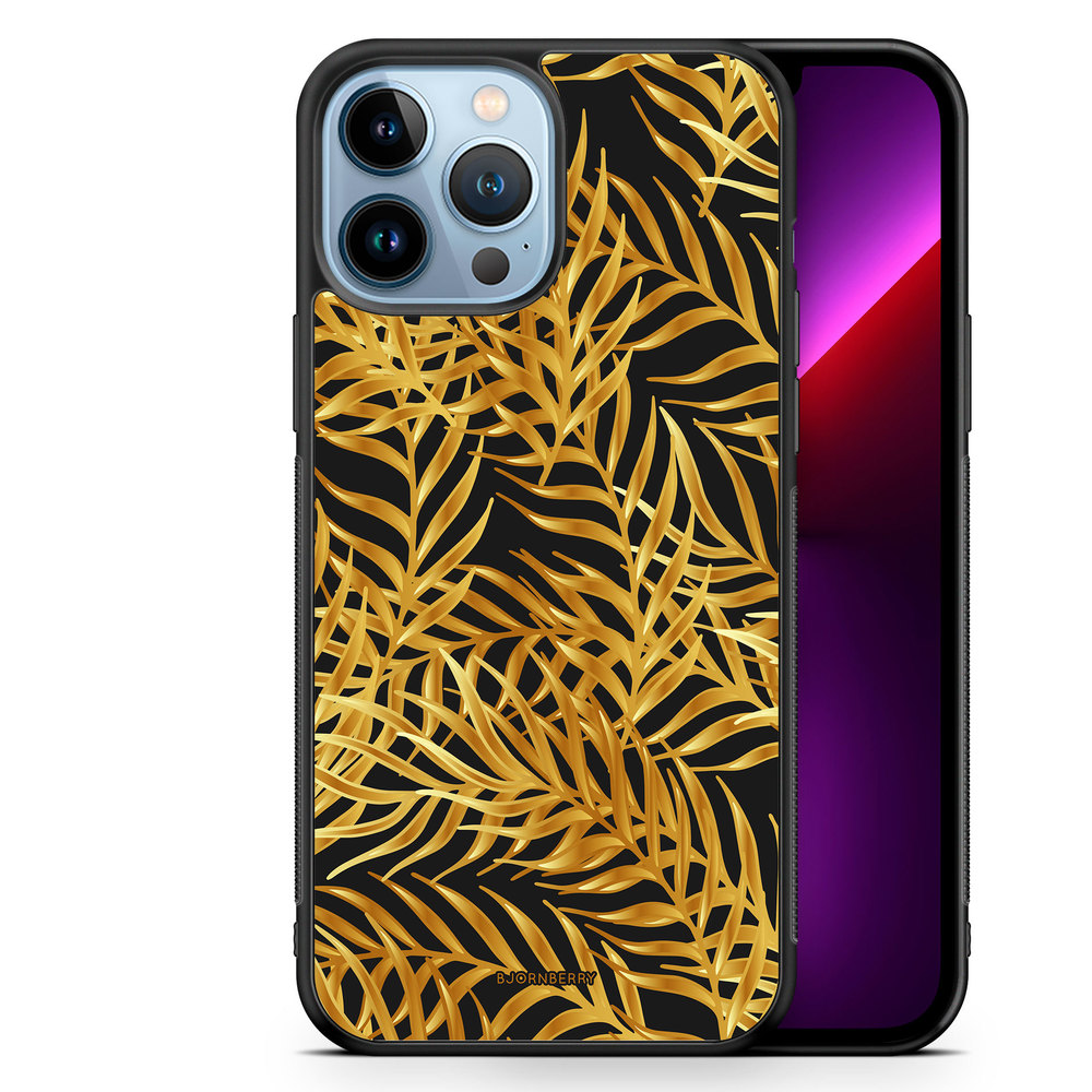 iPhone 13 Pro Max Case - Gold Palm